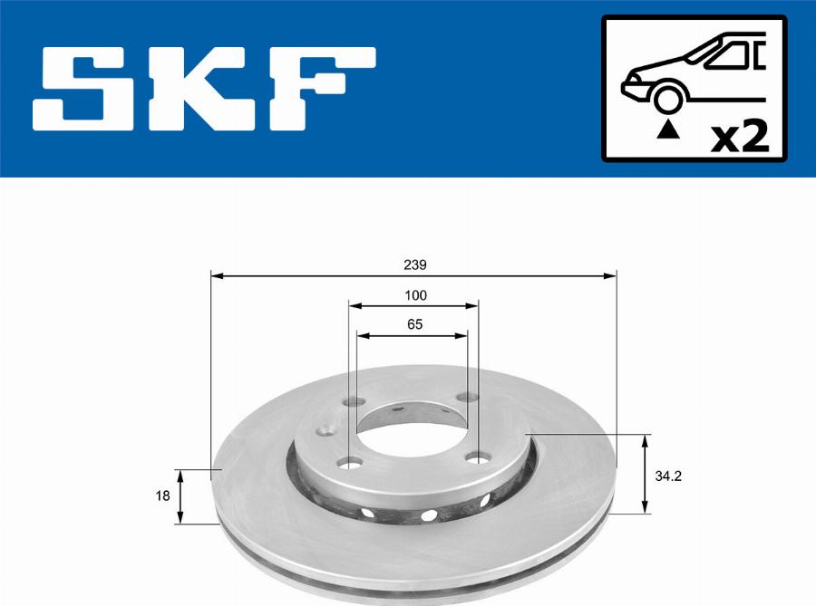 SKF VKBD 80331 V2 - Bremžu diski autodraugiem.lv