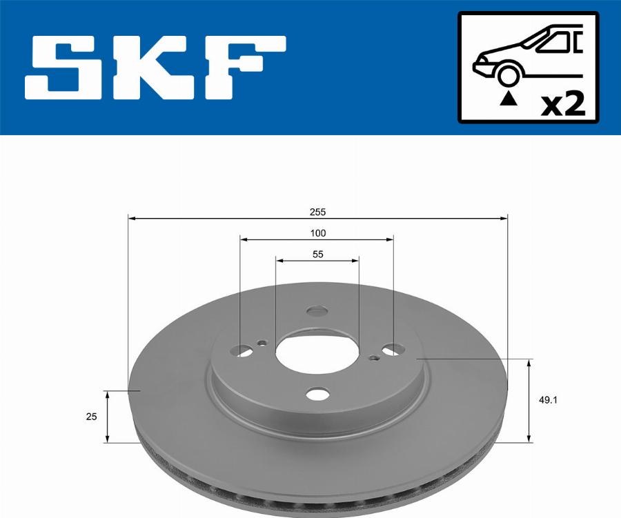 SKF VKBD 80333 V2 - Bremžu diski autodraugiem.lv