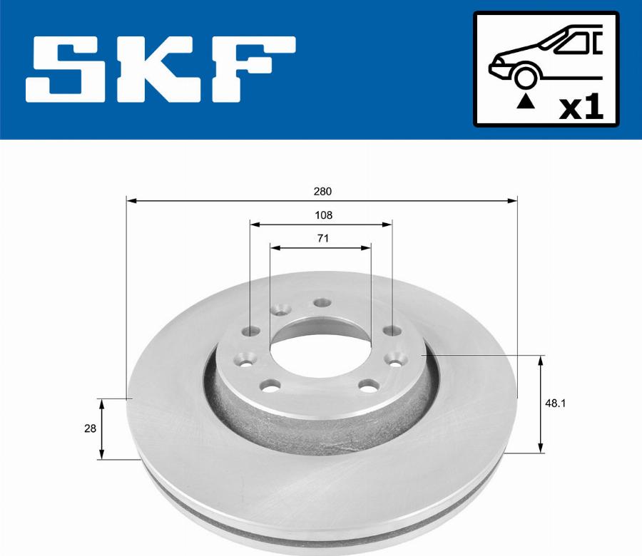 SKF VKBD 80245 V1 - Bremžu diski autodraugiem.lv