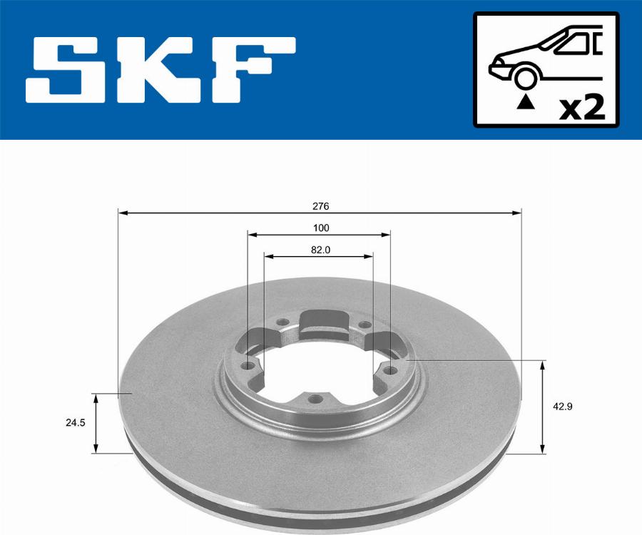 SKF VKBD 80255 V2 - Bremžu diski autodraugiem.lv