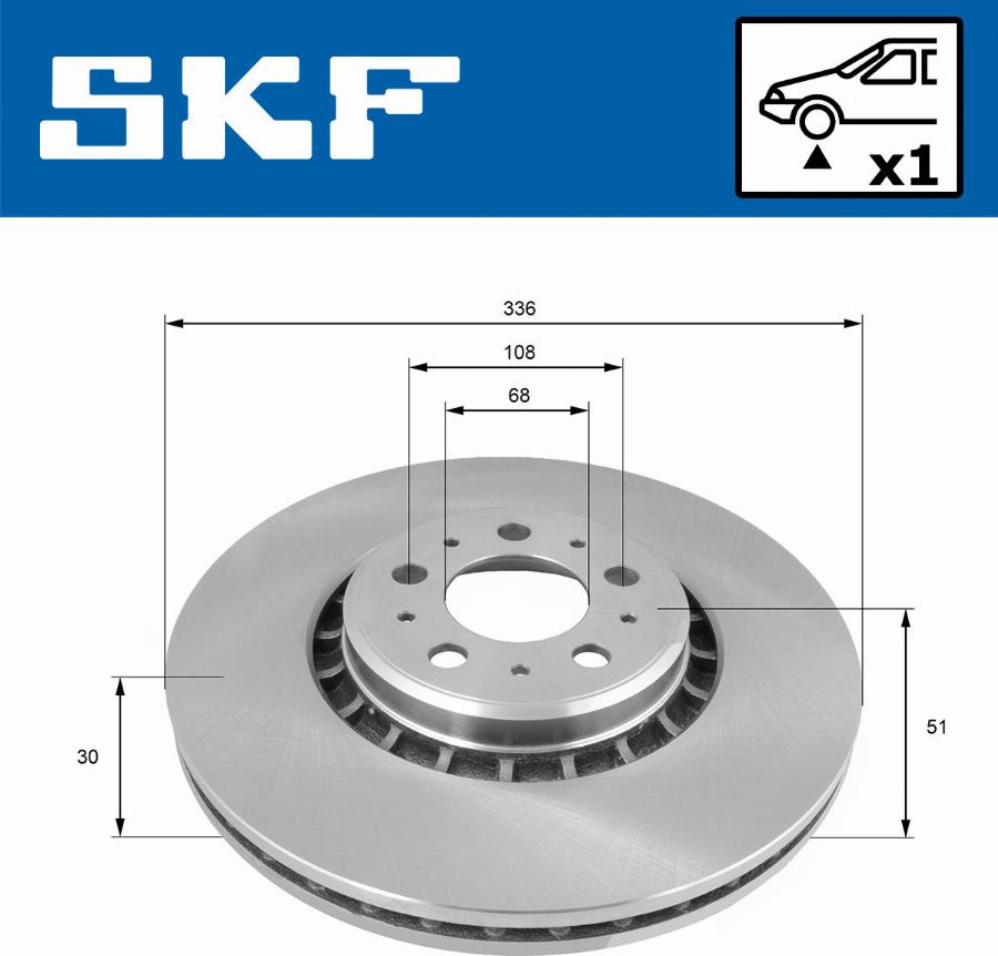 SKF VKBD 80269 V1 - Bremžu diski autodraugiem.lv