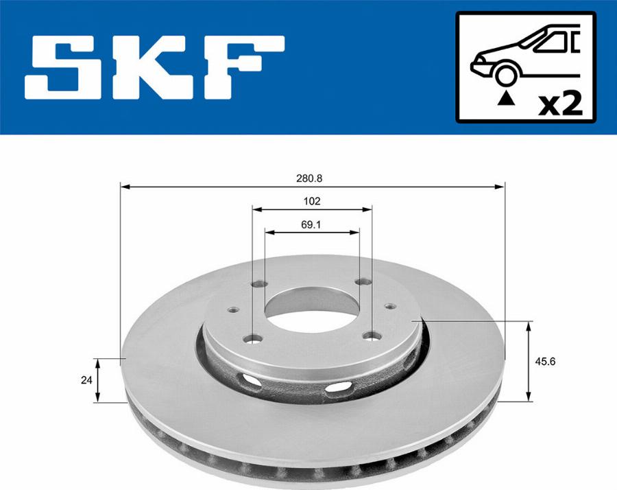 SKF VKBD 80262 V2 - Bremžu diski autodraugiem.lv