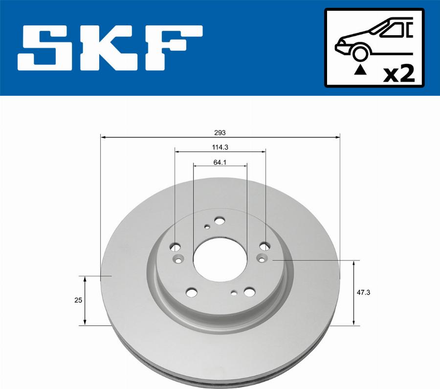 SKF VKBD 80289 V2 - Bremžu diski autodraugiem.lv