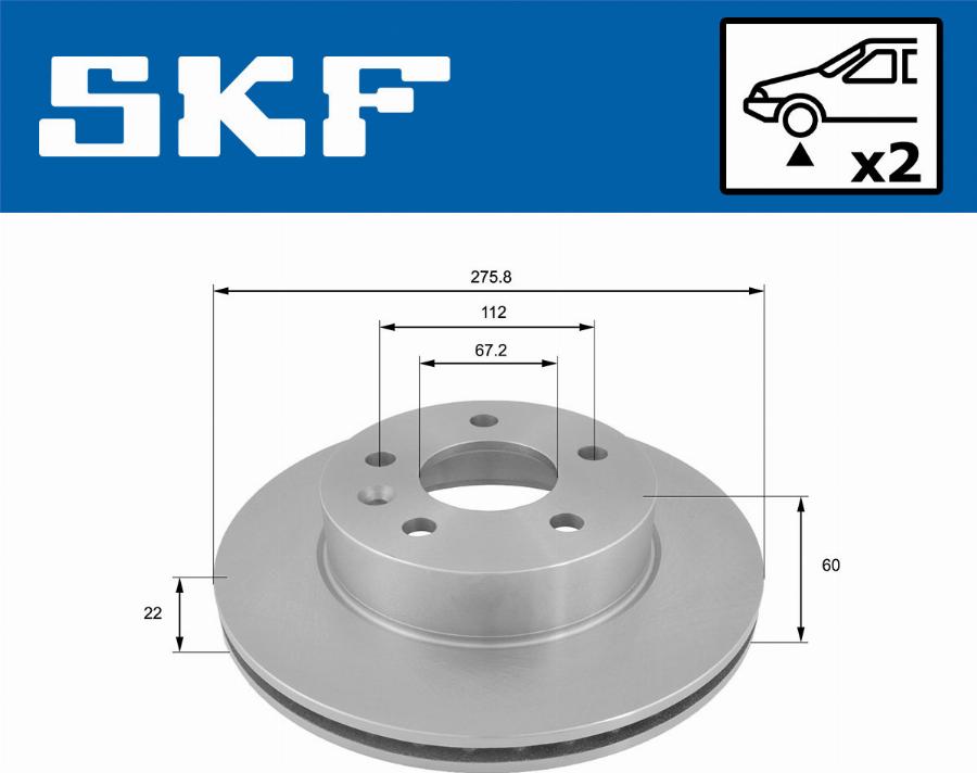 SKF VKBD 80239 V2 - Bremžu diski autodraugiem.lv