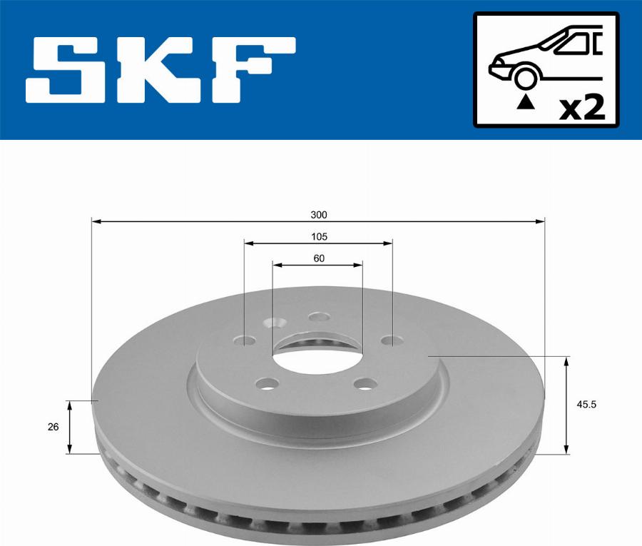 SKF VKBD 80221 V2 - Bremžu diski autodraugiem.lv