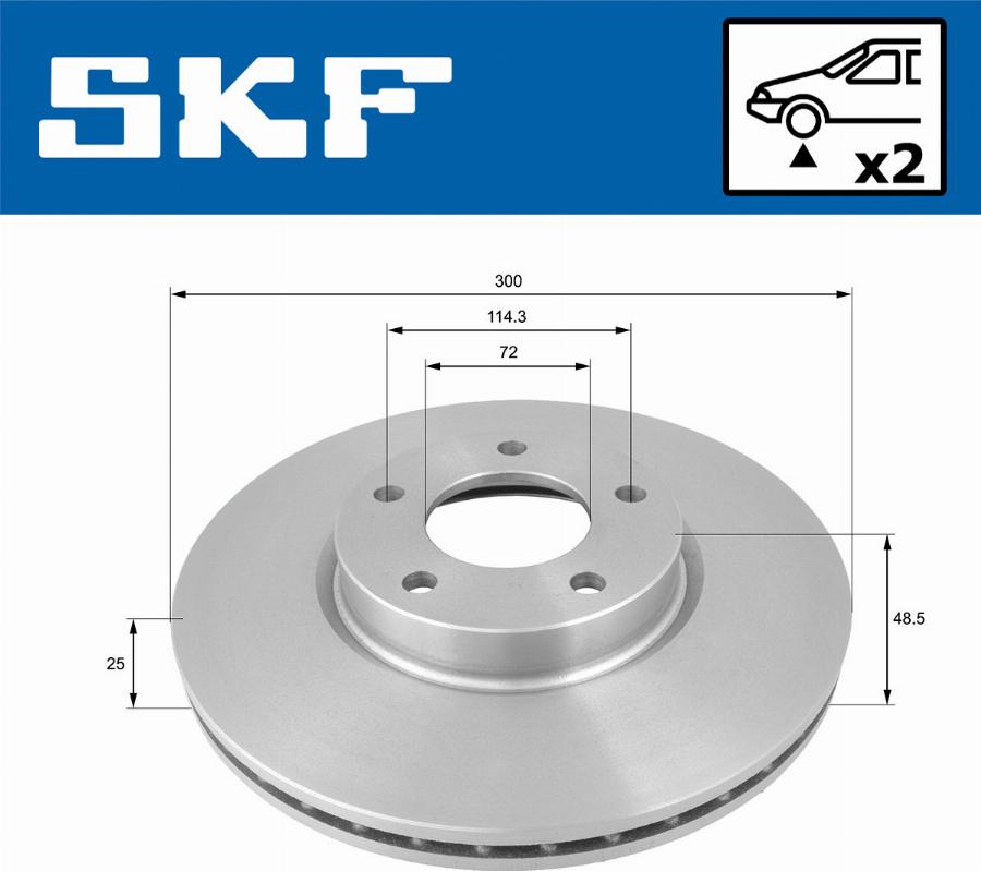 SKF VKBD 80273 V2 - Bremžu diski autodraugiem.lv
