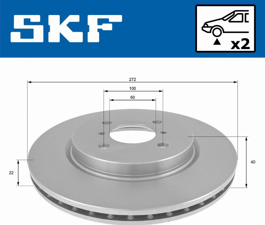 SKF VKBD 80748 V2 - Bremžu diski autodraugiem.lv