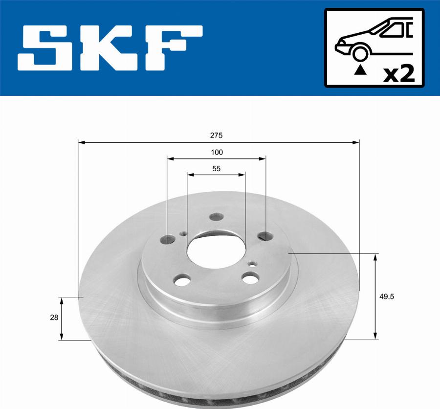 SKF VKBD 80774 V2 - Bremžu diski autodraugiem.lv