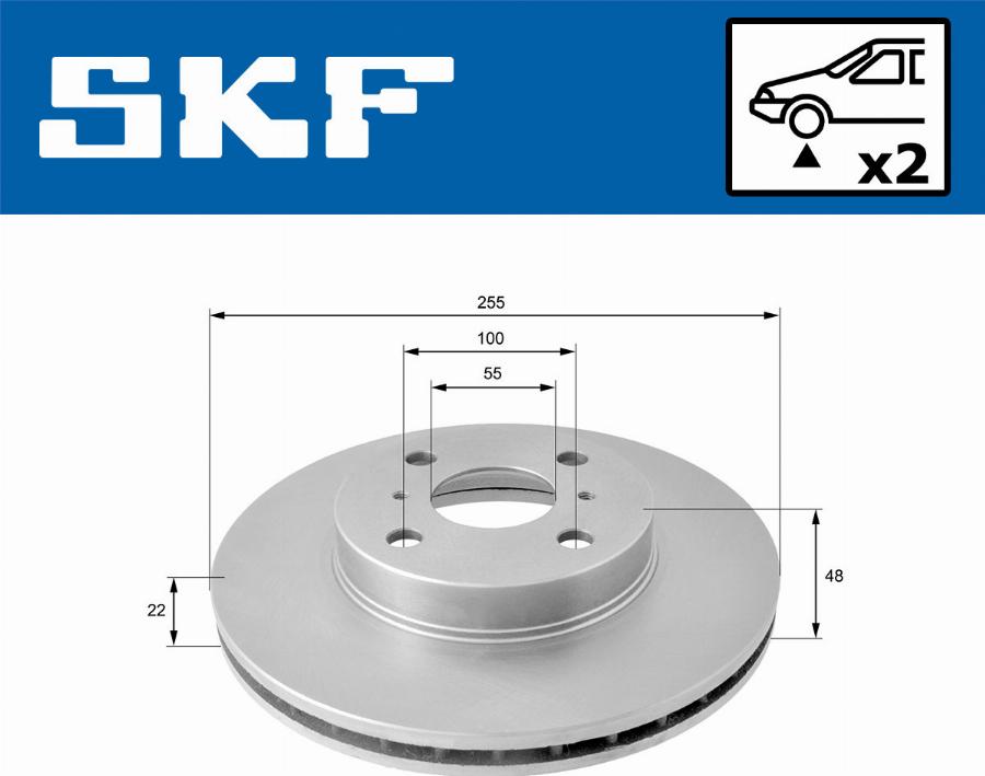 SKF VKBD 80771 V2 - Bremžu diski autodraugiem.lv