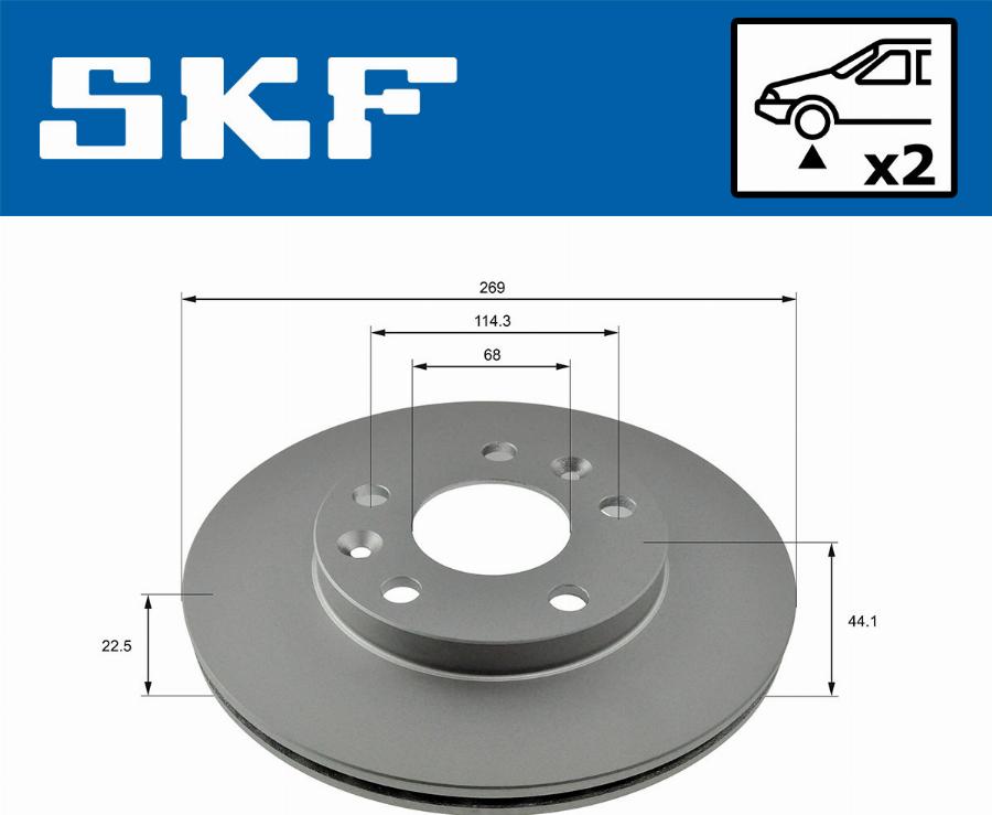 SKF VKBD 81052 V2 - Bremžu diski autodraugiem.lv