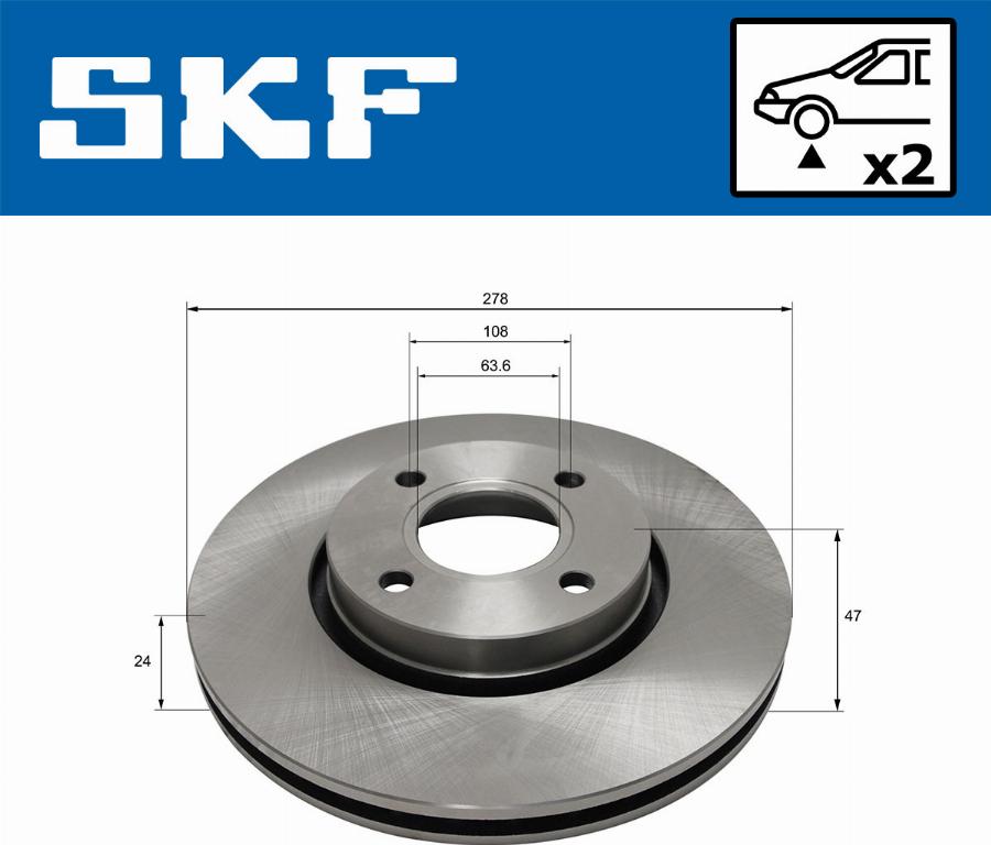 SKF VKBD 81000 V2 - Bremžu diski autodraugiem.lv