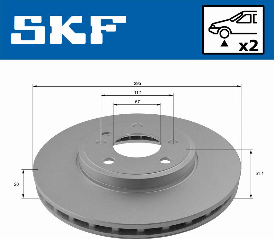 SKF VKBD 81070 V2 - Bremžu diski autodraugiem.lv