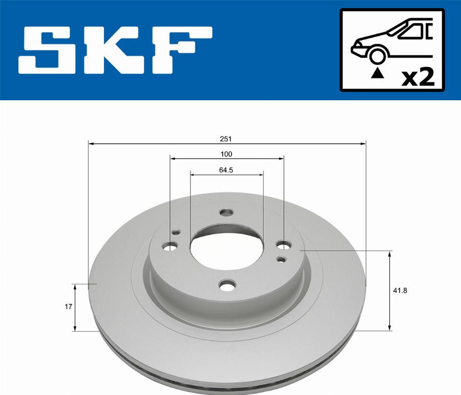 SKF VKBD 81167 V2 - Bremžu diski autodraugiem.lv