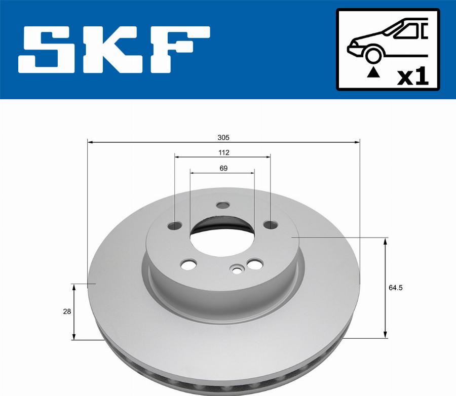 SKF VKBD 81113 V1 - Bremžu diski autodraugiem.lv