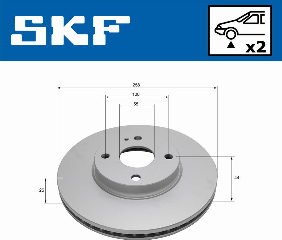 SKF VKBD 81134 V2 - Bremžu diski autodraugiem.lv