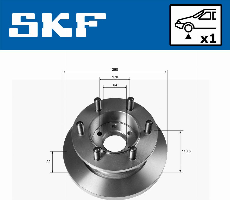 SKF VKBD 81133 S1 - Bremžu diski autodraugiem.lv