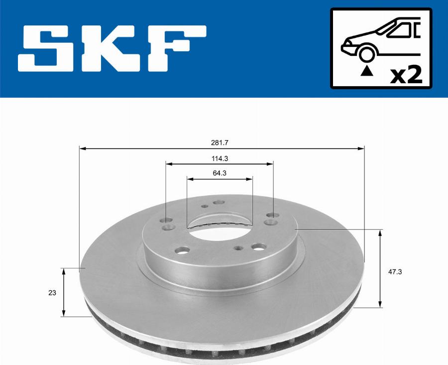 SKF VKBD 81302 V2 - Bremžu diski autodraugiem.lv