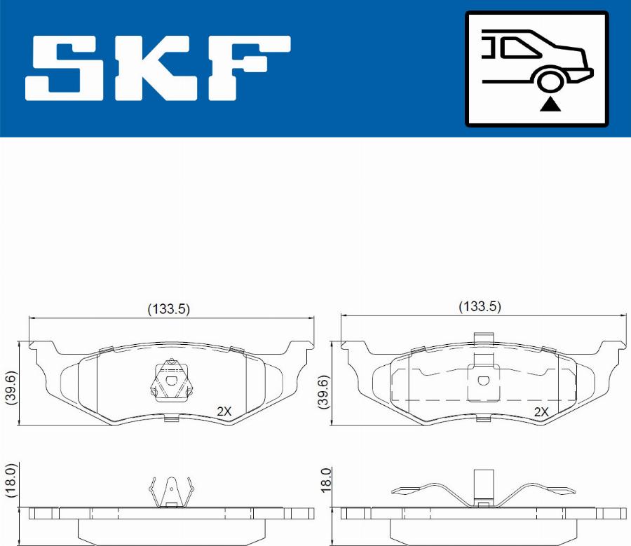 SKF VKBP 90940 - Bremžu uzliku kompl., Disku bremzes autodraugiem.lv