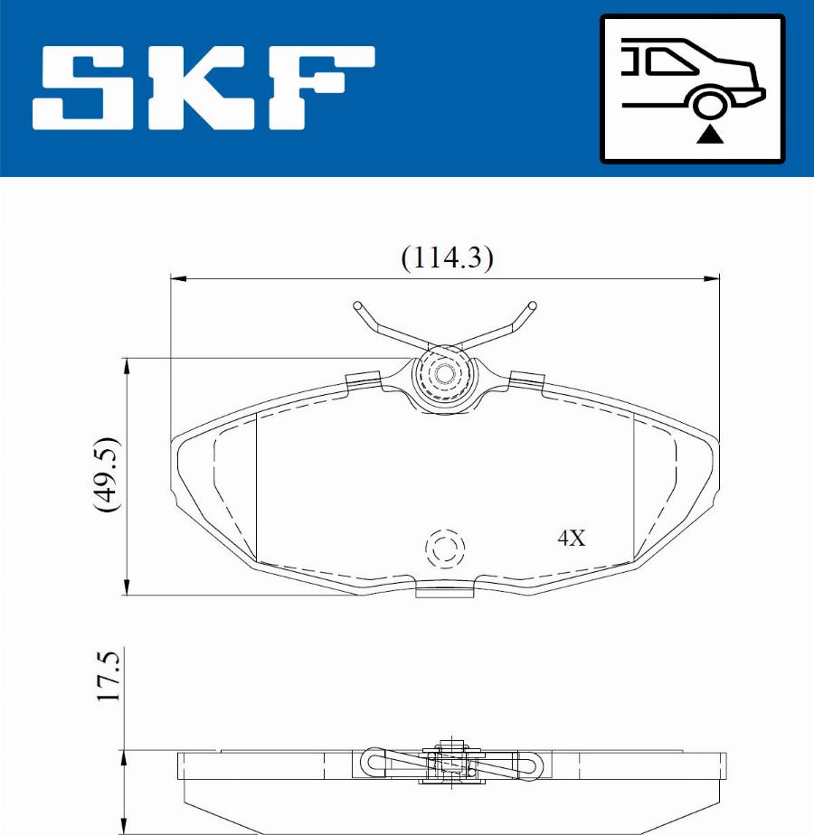 SKF VKBP 90942 - Bremžu uzliku kompl., Disku bremzes autodraugiem.lv