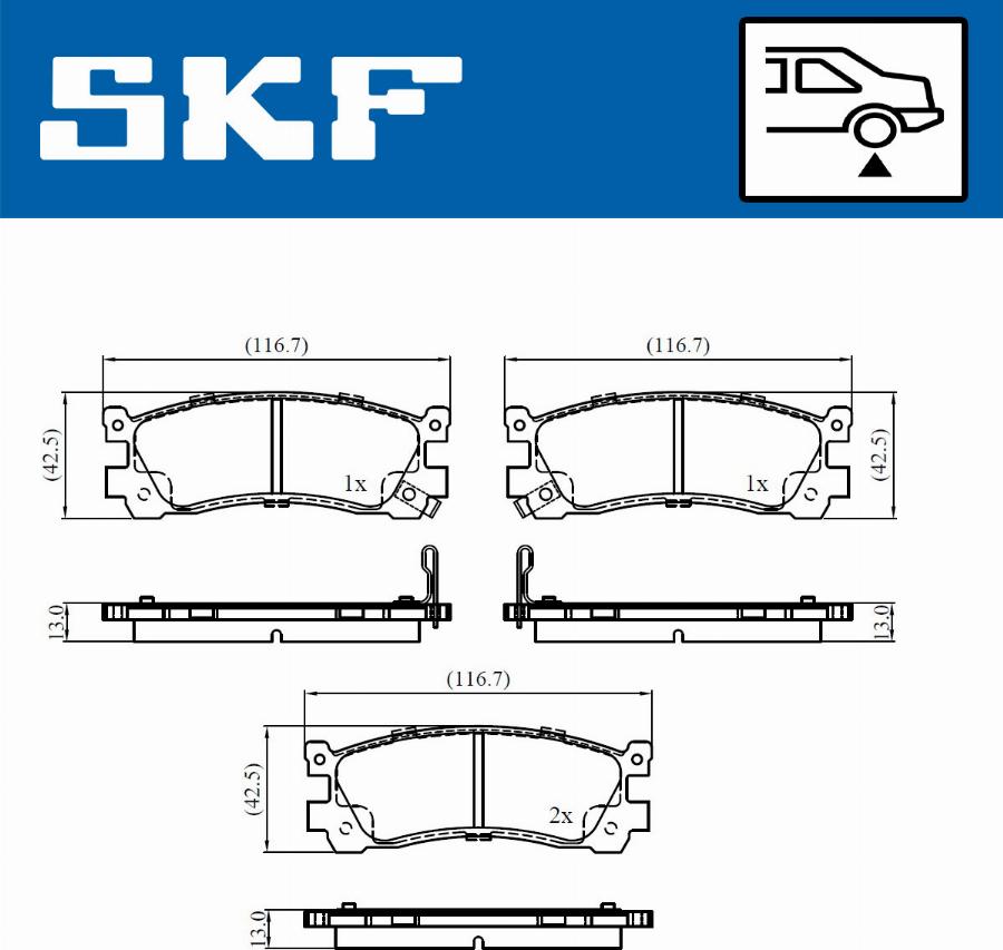 SKF VKBP 90903 A - Bremžu uzliku kompl., Disku bremzes autodraugiem.lv