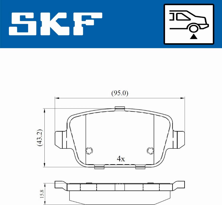 SKF VKBP 90498 - Bremžu uzliku kompl., Disku bremzes autodraugiem.lv