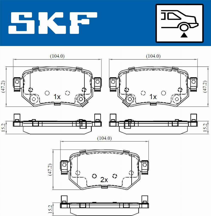 SKF VKBP 90497 A - Bremžu uzliku kompl., Disku bremzes autodraugiem.lv