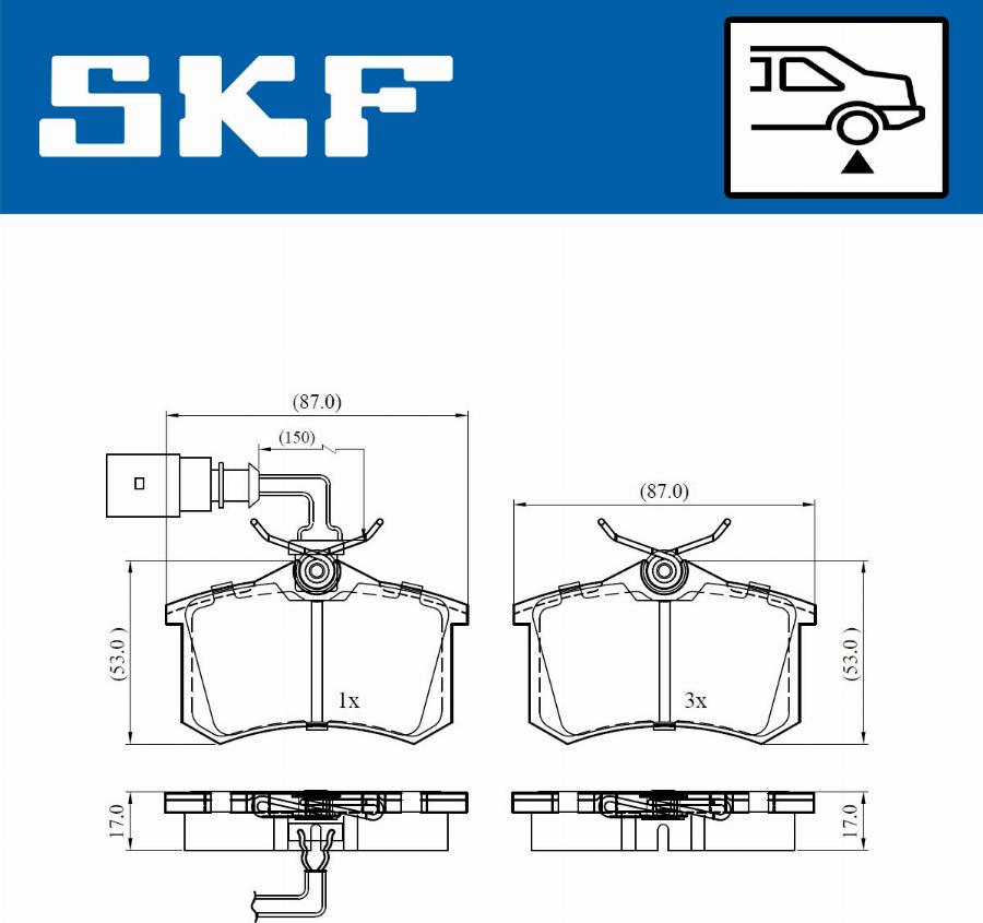 SKF VKBP 90452 E - Bremžu uzliku kompl., Disku bremzes autodraugiem.lv