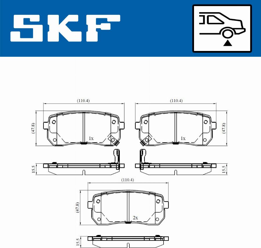 SKF VKBP 90464 A - Bremžu uzliku kompl., Disku bremzes autodraugiem.lv