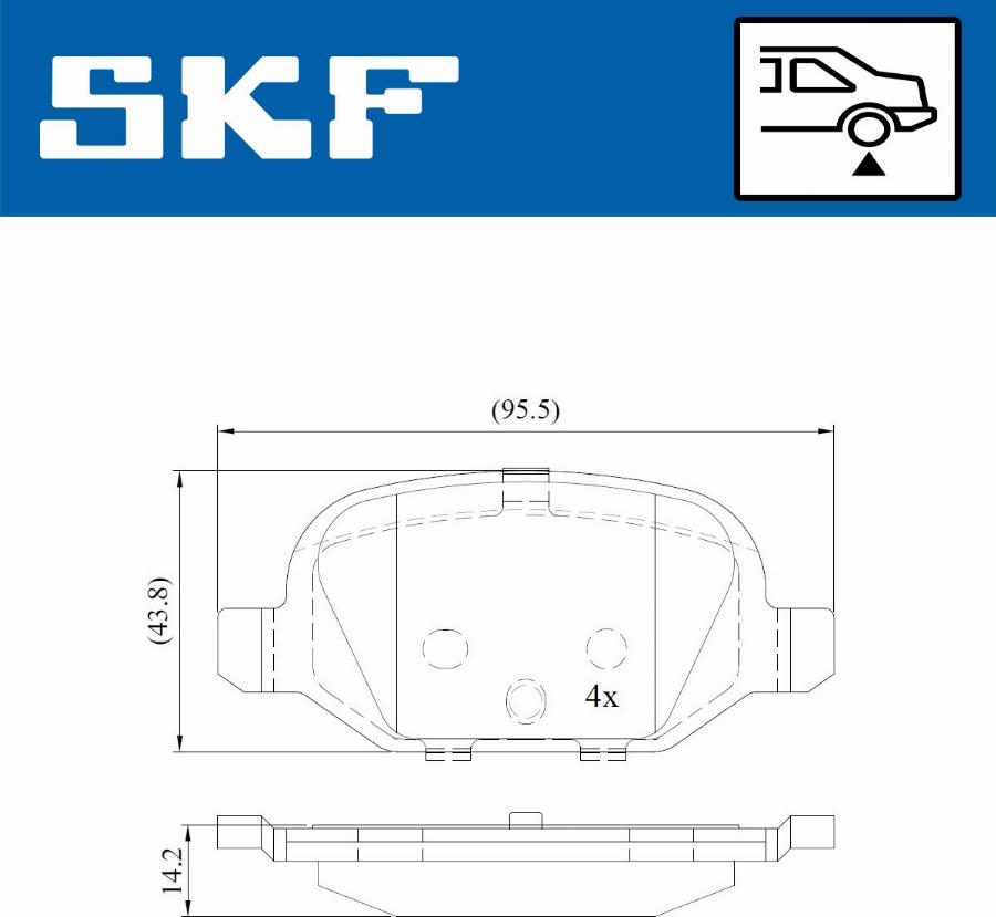 SKF VKBP 90414 - Bremžu uzliku kompl., Disku bremzes autodraugiem.lv