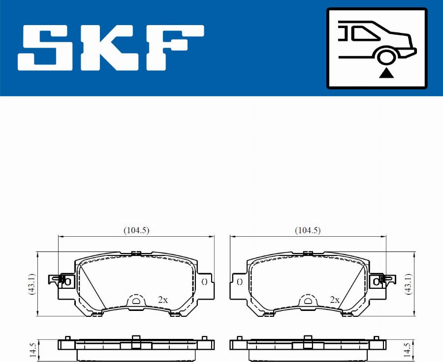 SKF VKBP 90418 A - Bremžu uzliku kompl., Disku bremzes autodraugiem.lv