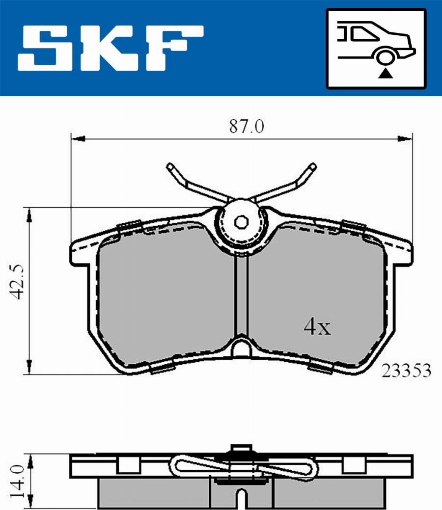 SKF VKBP 90484 - Bremžu uzliku kompl., Disku bremzes autodraugiem.lv