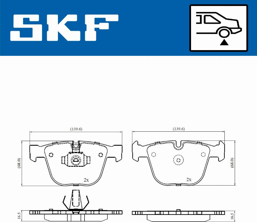 SKF VKBP 90471 - Bremžu uzliku kompl., Disku bremzes autodraugiem.lv