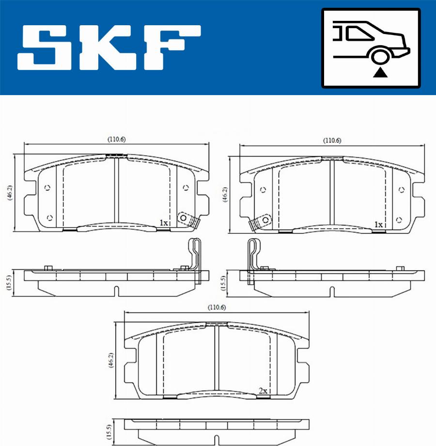 SKF VKBP 90556 A - Bremžu uzliku kompl., Disku bremzes autodraugiem.lv