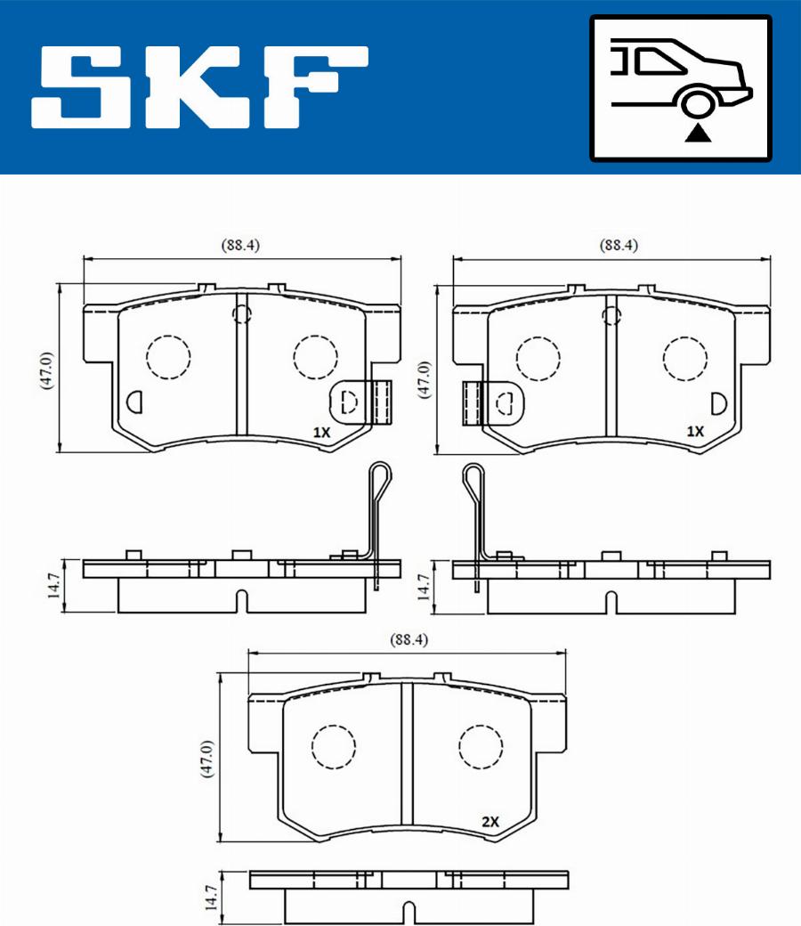 SKF VKBP 90505 A - Bremžu uzliku kompl., Disku bremzes autodraugiem.lv