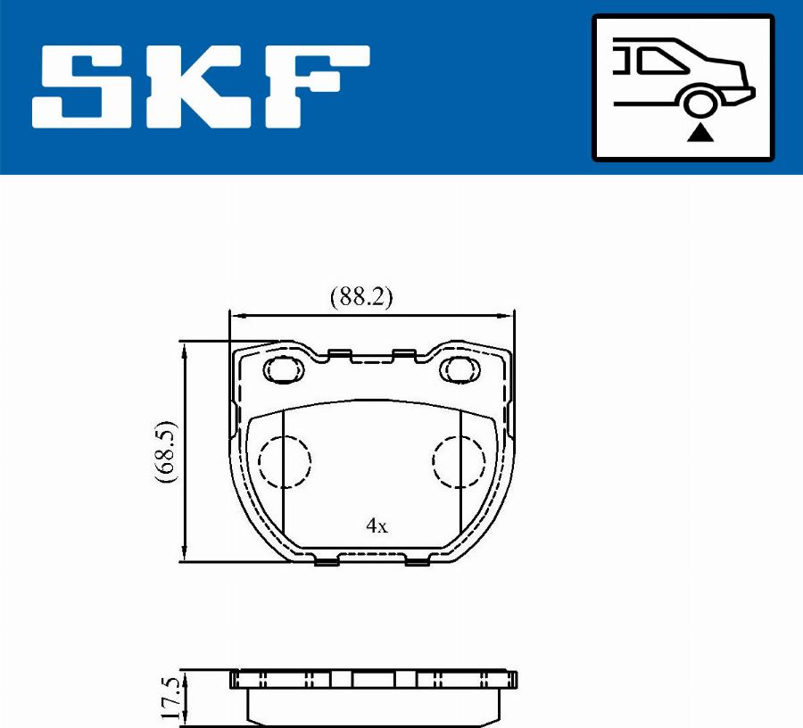 SKF VKBP 90514 - Bremžu uzliku kompl., Disku bremzes autodraugiem.lv