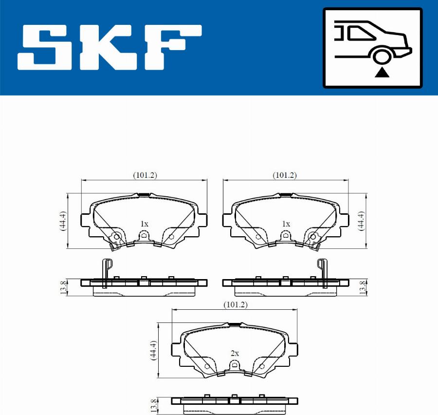 SKF VKBP 90581 A - Bremžu uzliku kompl., Disku bremzes autodraugiem.lv