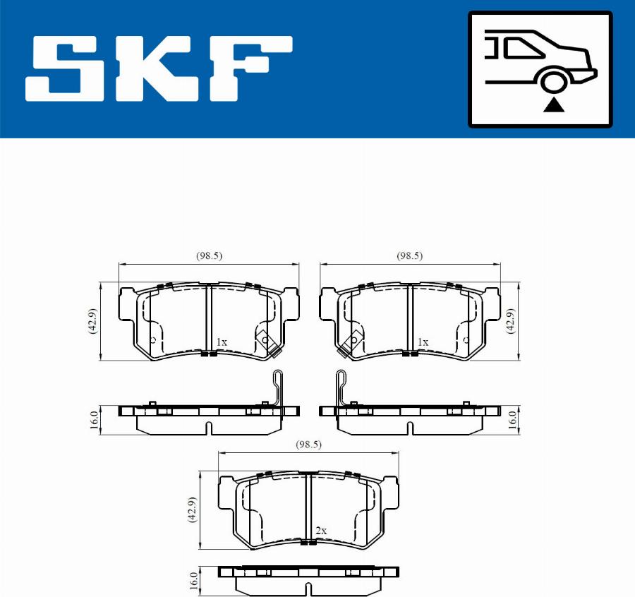 SKF VKBP 90576 A - Bremžu uzliku kompl., Disku bremzes autodraugiem.lv