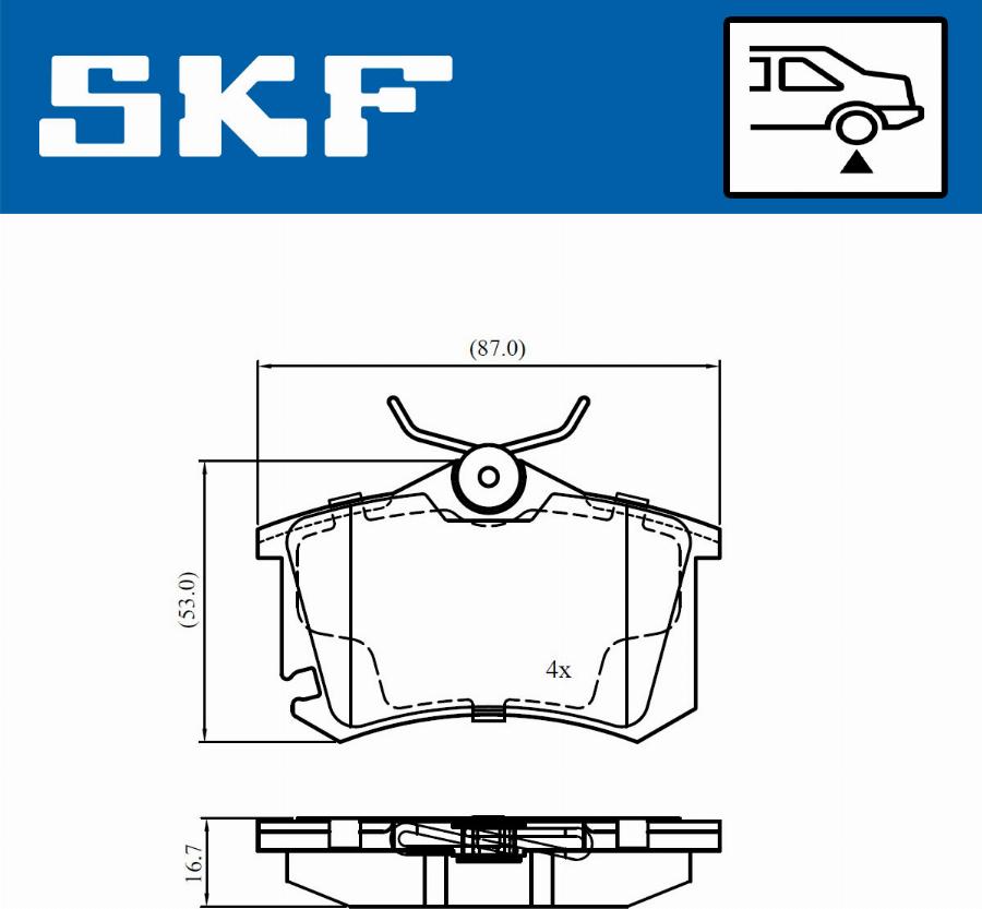 SKF VKBP 90694 - Bremžu uzliku kompl., Disku bremzes autodraugiem.lv