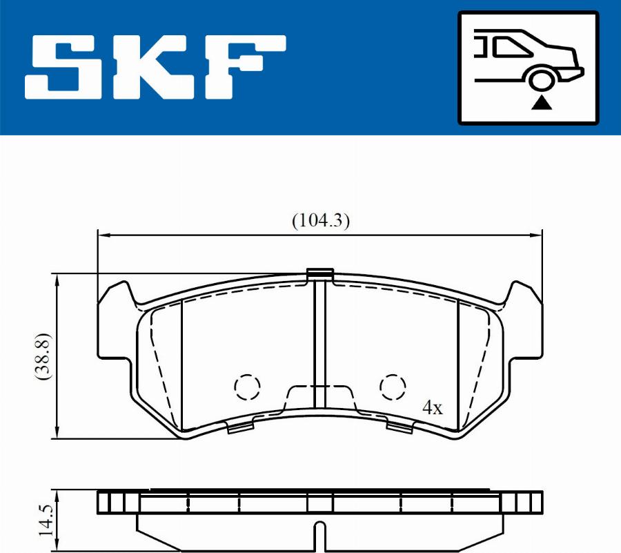 SKF VKBP 90659 - Bremžu uzliku kompl., Disku bremzes autodraugiem.lv