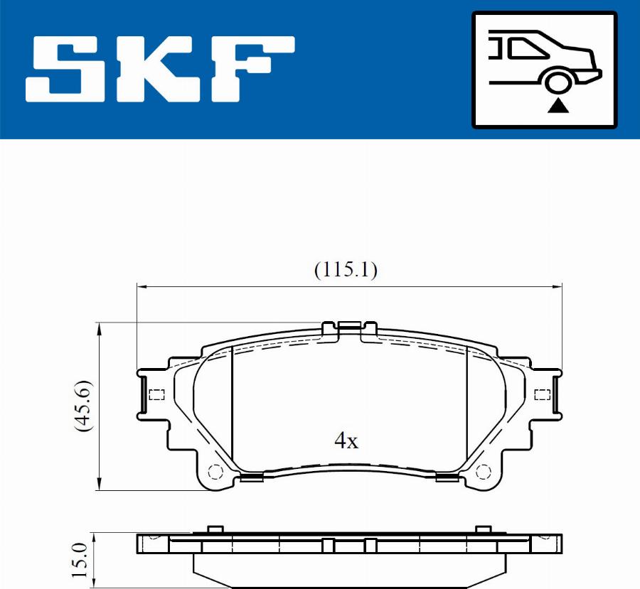 SKF VKBP 90604 - Bremžu uzliku kompl., Disku bremzes autodraugiem.lv