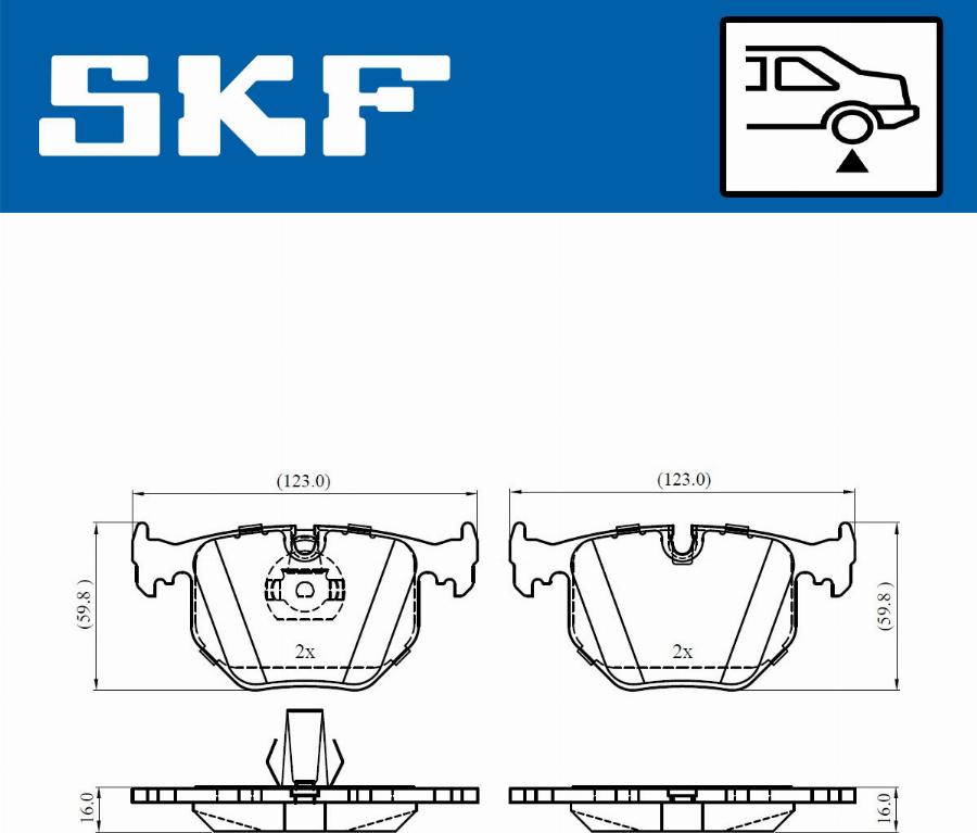 SKF VKBP 90625 - Bremžu uzliku kompl., Disku bremzes autodraugiem.lv