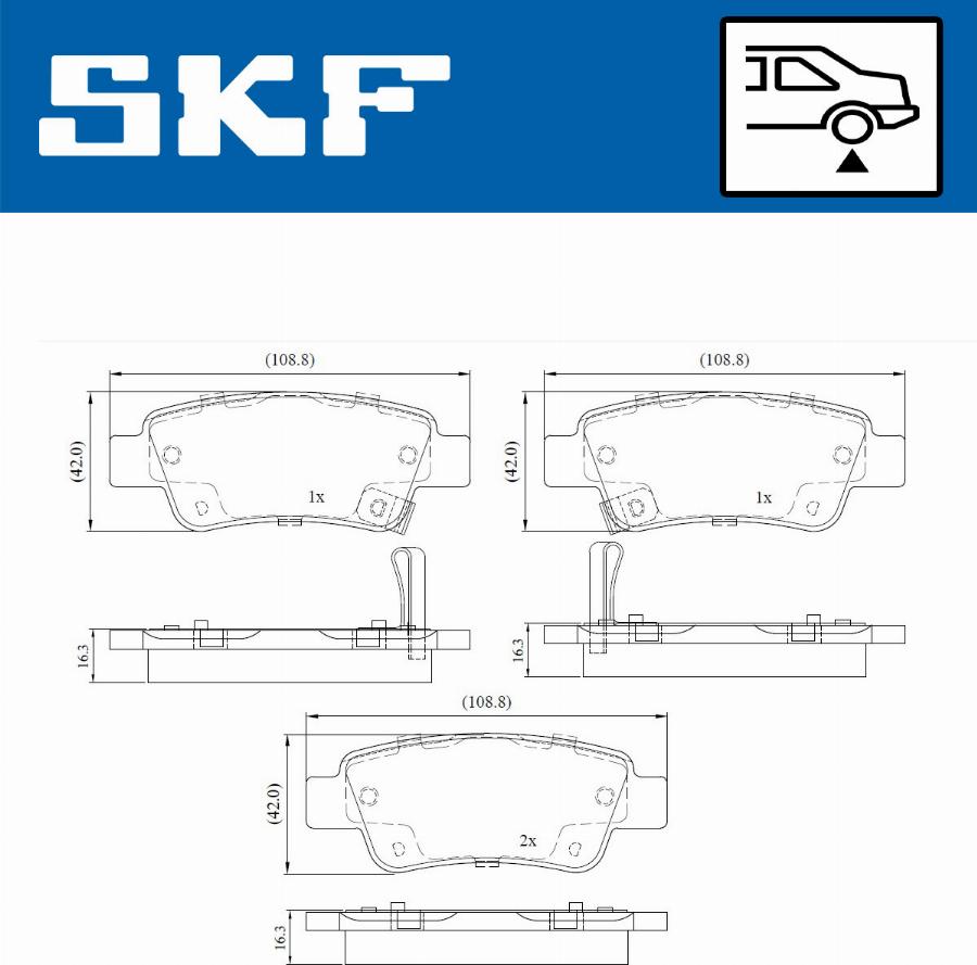 SKF VKBP 90623 A - Bremžu uzliku kompl., Disku bremzes autodraugiem.lv