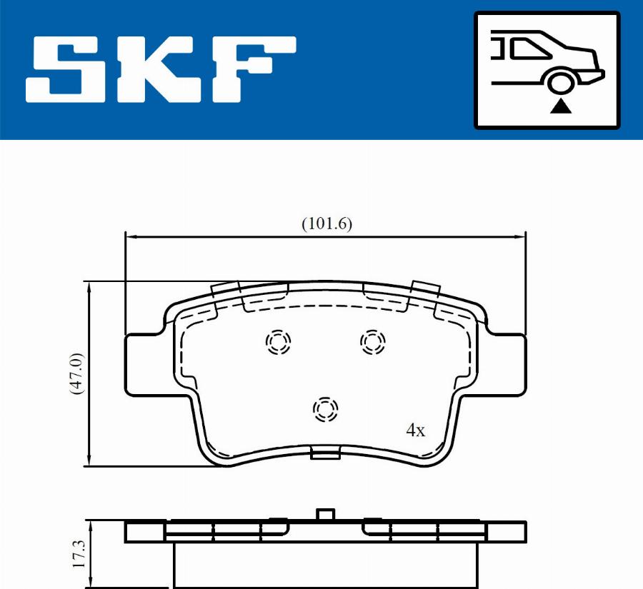 SKF VKBP 90670 - Bremžu uzliku kompl., Disku bremzes autodraugiem.lv