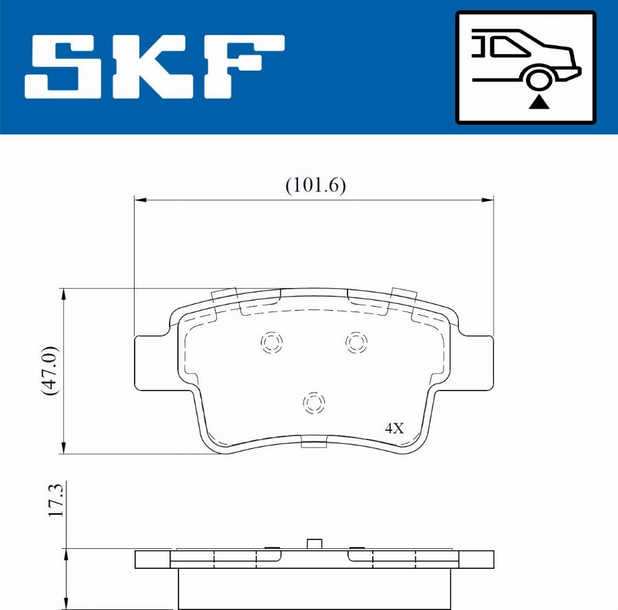 SKF VKBP 90671 - Bremžu uzliku kompl., Disku bremzes autodraugiem.lv