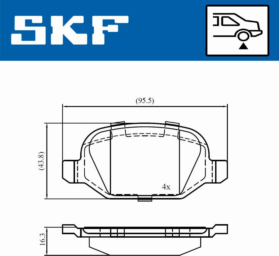 SKF VKBP 90673 - Bremžu uzliku kompl., Disku bremzes autodraugiem.lv
