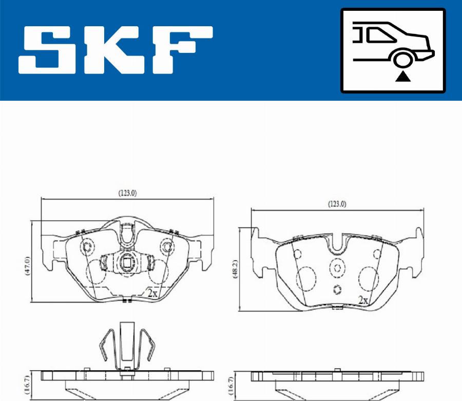 SKF VKBP 90095 - Bremžu uzliku kompl., Disku bremzes autodraugiem.lv