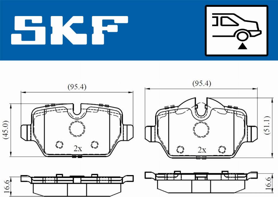 SKF VKBP 90090 - Bremžu uzliku kompl., Disku bremzes autodraugiem.lv