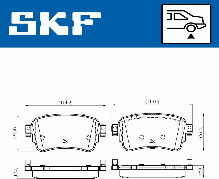 SKF VKBP 90059 - Bremžu uzliku kompl., Disku bremzes autodraugiem.lv