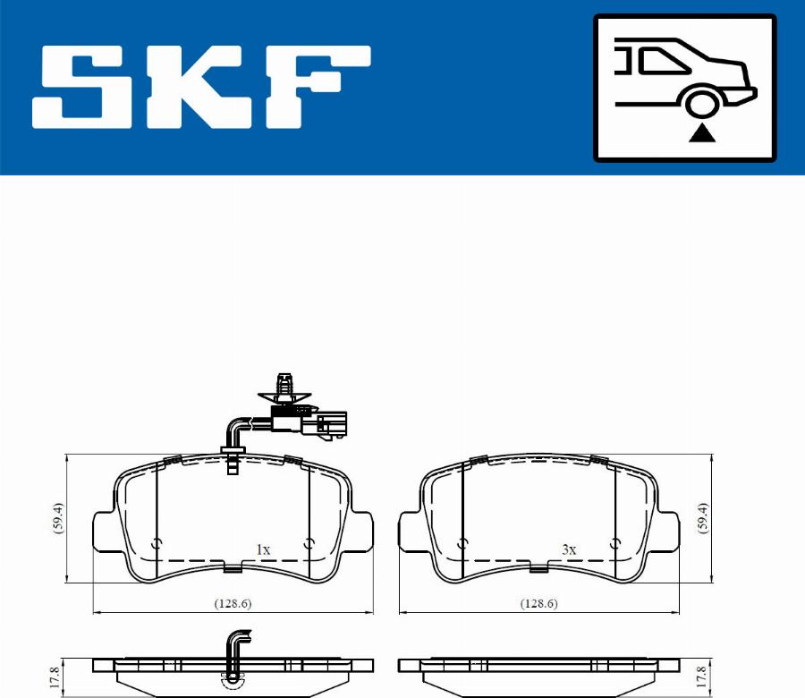 SKF VKBP 90010 E - Bremžu uzliku kompl., Disku bremzes autodraugiem.lv