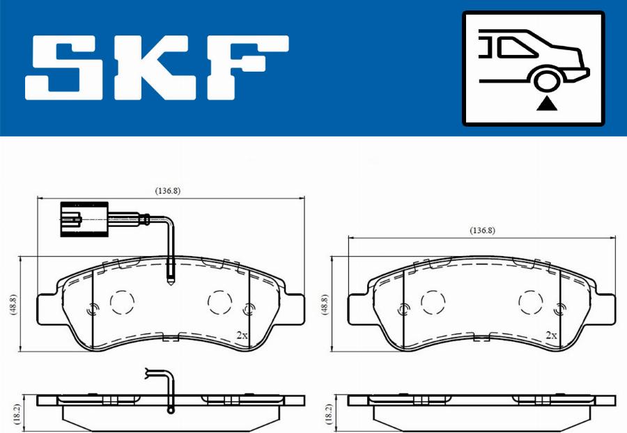 SKF VKBP 90035 E - Bremžu uzliku kompl., Disku bremzes autodraugiem.lv